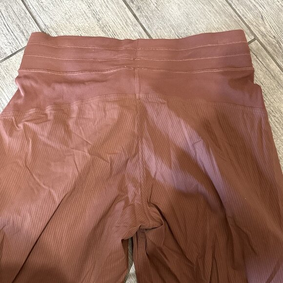 Lululemon Dance Studio Jogger Full Length Mid Rises Rust Brown Lined Size M 8 - Picture 6 of 7
